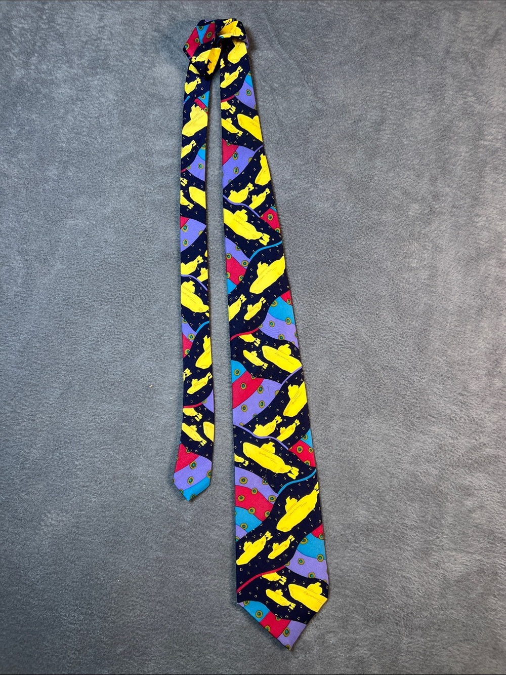 The Beatles Multicolor Novelty Tie with Yellow Submarine Motif